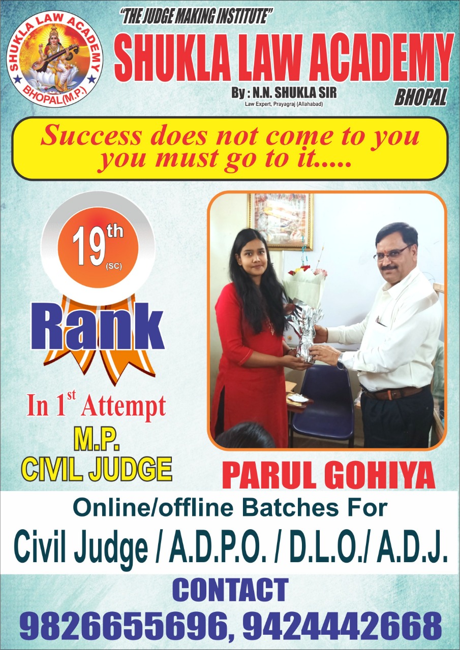 PARUL GHOIYA CIVIL JUDGE TOPPER